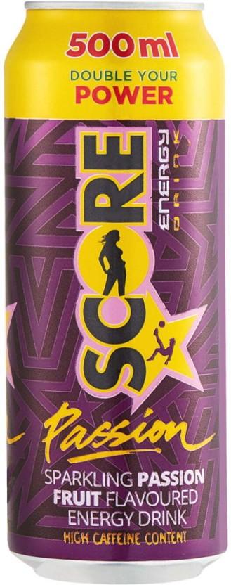 Score Sparkling Passion Fruit Flavoured Energy Drink (Passion Fruit Flavoured, 500 ml)