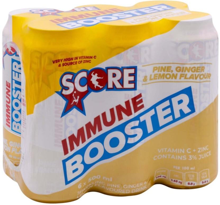 Score Immune Booster Energy Drink (Orange, Ginger, Lemon Flavoured, 6 x 500 ml)