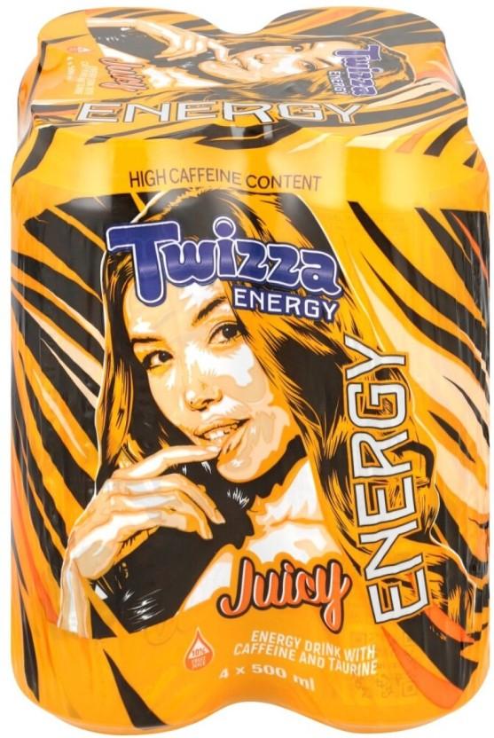 Twizza Juicy Energy Drink (Fruit Flavoured, 4 x 500 ml)