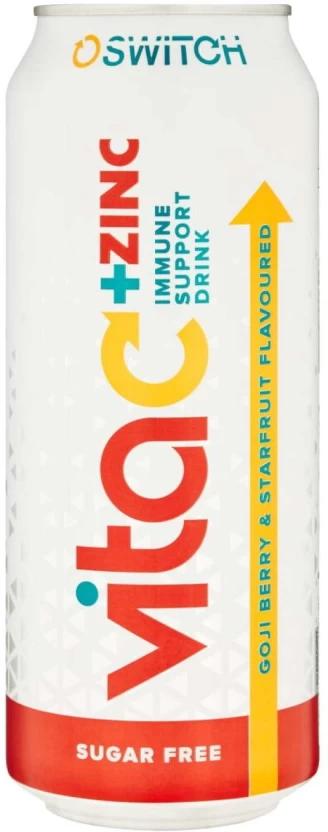 Switch Vita C + Zinc Immune Support Sports Drink (Goji Berry, Starfruit Flavoured, 24 x 500 ml)