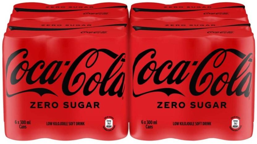 Coca-Cola No Sugar Low Kilojoule Soft Drink (24 x 300 ml)