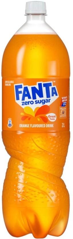 Fanta Zero Sugar, Orange Flavoured (2 L)