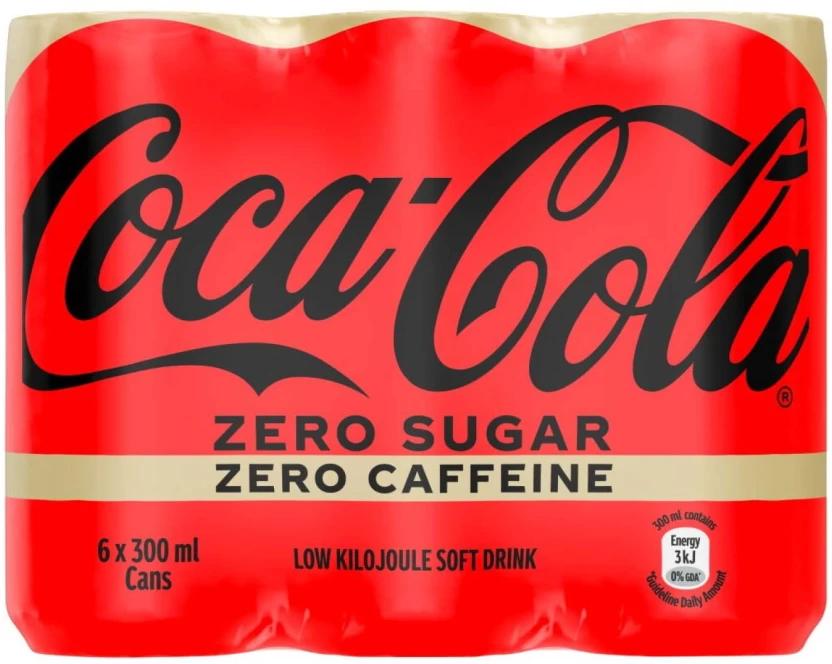 Coca-Cola No Sugar No Caffeine (6 x 300 ml)
