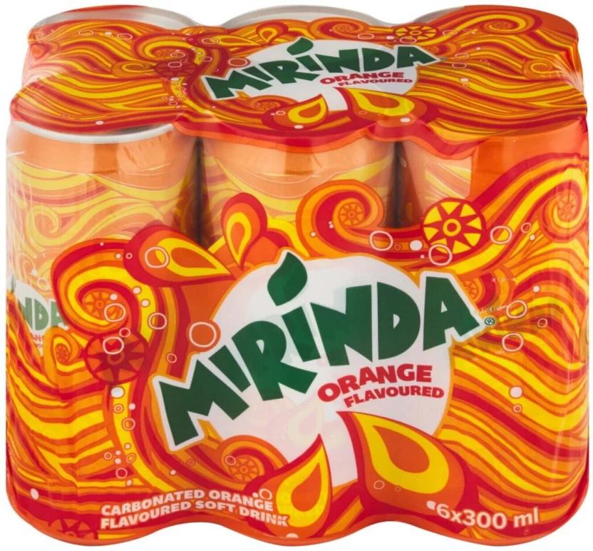 Mirinda Carbonated Ornge flavoured Soft Drink (6 x 300 ml)