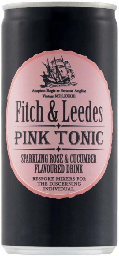 Fitch & Leedes Pink Tonic - Sparkling Rose & Cucumber Flavoured Drink (24 x 200 ml)
