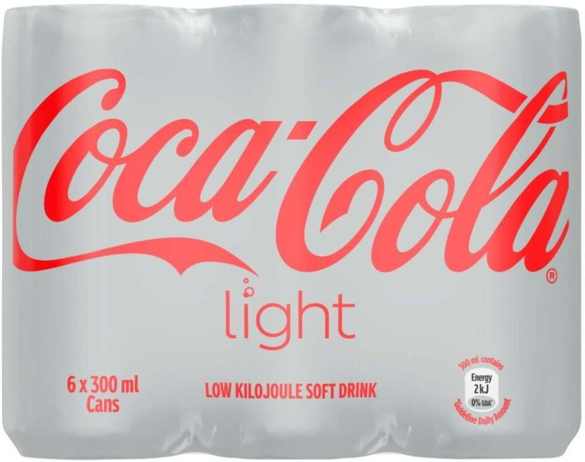 Coca-Cola Light - Low Kilojoule Soft Drink (6 x 300 ml)