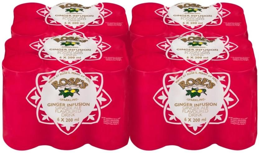 Rose'S Ginger Ale Flavoured Drink (24 x 200 ml)