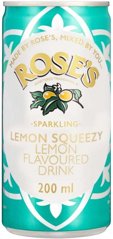Rose'S Sparkling Lemon Squeezy Lemon Flavoured Drink (200 ml)