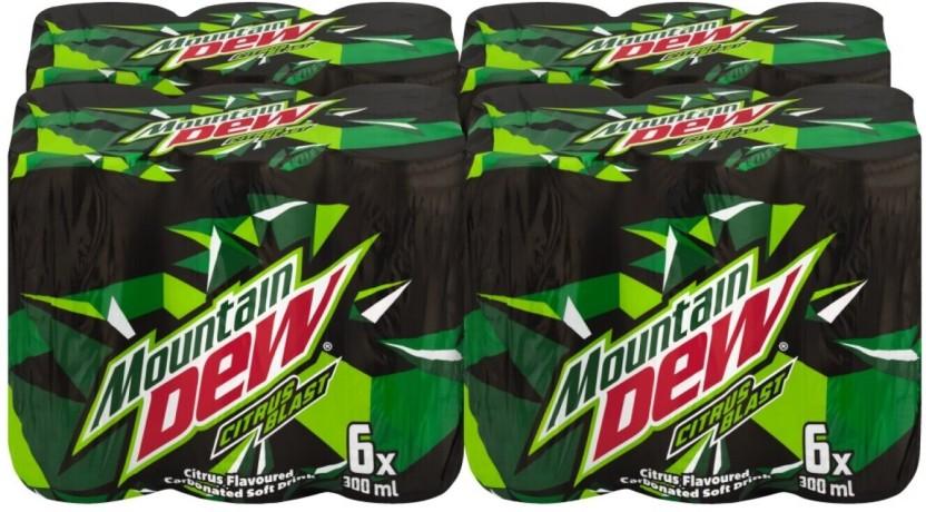 Mountain Dew Citrus Flavoured Carbonated Soft Drink (24 x 300 ml)