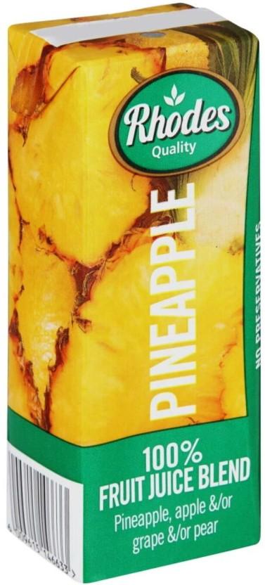 Rhodes Pineapple 100% Fruit Juice Blend (6 x 200 ml)