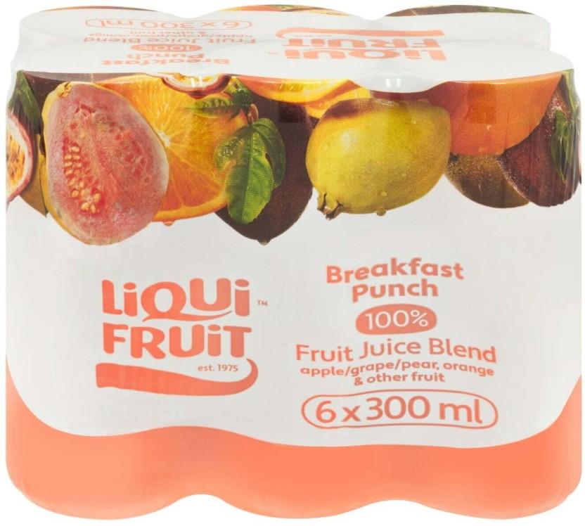 Liqui Fruit Breakfast Punch 100% Fruit Juice Blend (6 x 300 ml)