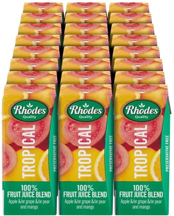 Rhodes Tropical 100% Fruit Juice Blend (24 x 200 ml)