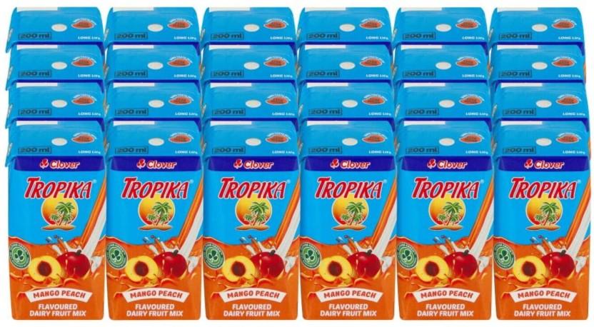 Clover Tropika Mango Peach Flavoured Diary Fruit Mix (24 x 200 ml)