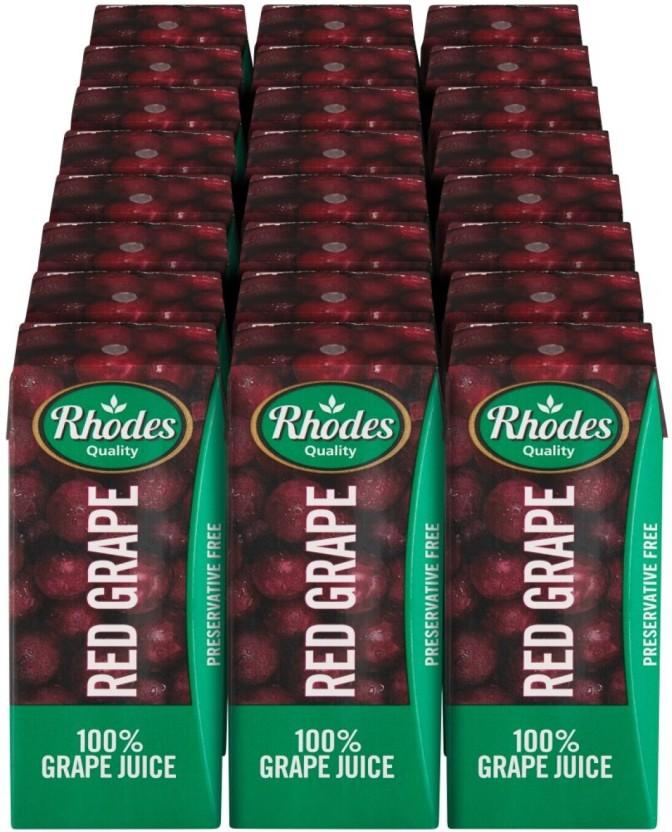 Rhodes 100% Grape Juice (24 x 200 ml)