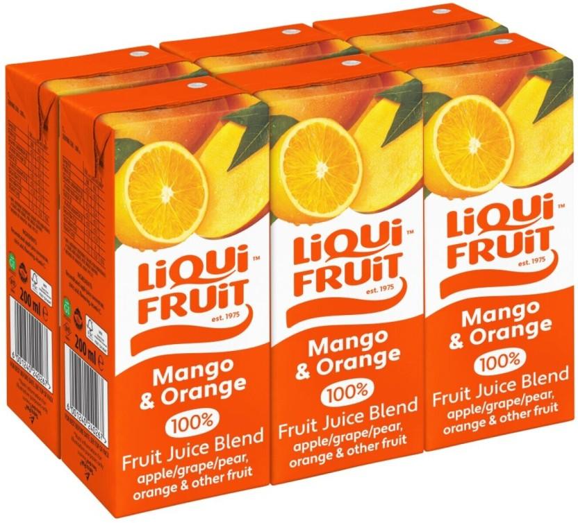 Liqui Fruit Mango & Orange 100% Fruit Juice Blend (6 x 200 ml)
