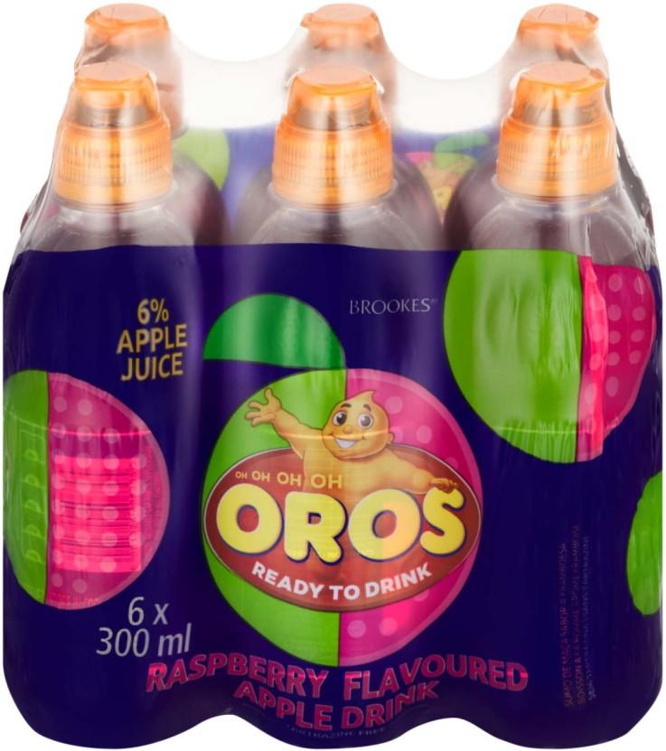 Oros Raspberry Flavoured Apple Drink (6 x 300 ml)