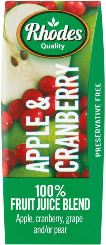 Rhodes Apple & Cranberry 100% Fruit Juice Blend (200 ml)