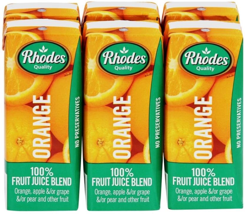 Rhodes Orange 100% Fruit Juice Blend (6 x 200 ml)