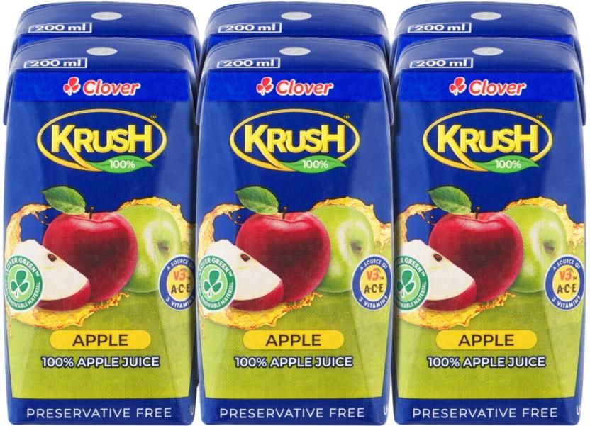 Clover Krush 100% Apple Juice (6 x 200 ml)