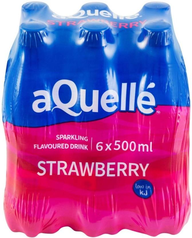 aQuelle Sparkling Strawberry Flavoured Water (6 x 500 ml)