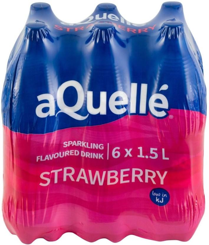 aQuelle Sparkling Strawberry Flavoured Water (6 x 1.5 l)