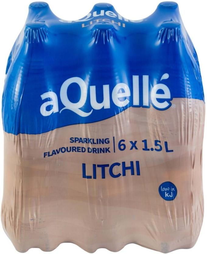 aQuelle Sparkling Litchi Flavoured Water (6 x 1.5 l)