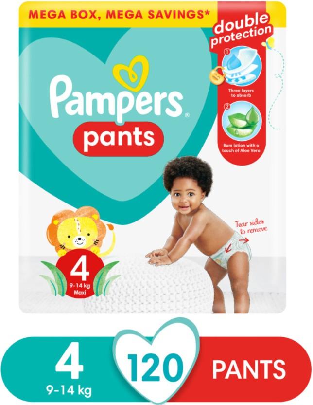 Pampers Mega Box Double Protection Tape Diapers - M (120 Pieces)