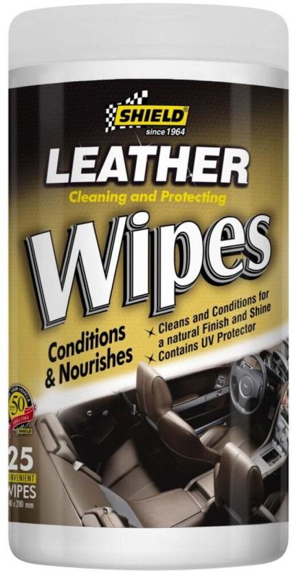 Shield Leather Cleaning & Protecting (Pack of 1, 20 Wipes per Pack)