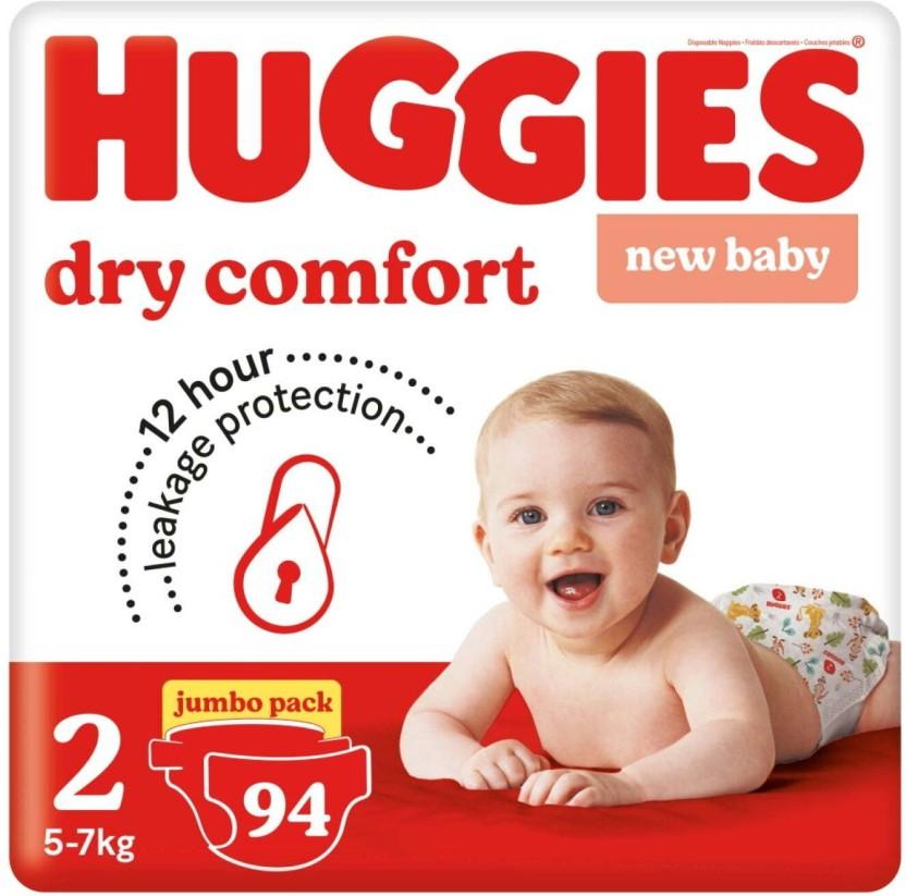 Huggies New Baby Dry Comfort Tape Diapers - 0 (94 Pieces)