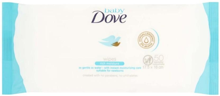 Dove Rich Moisture (Pack of 1, 50 Wipes per Pack)