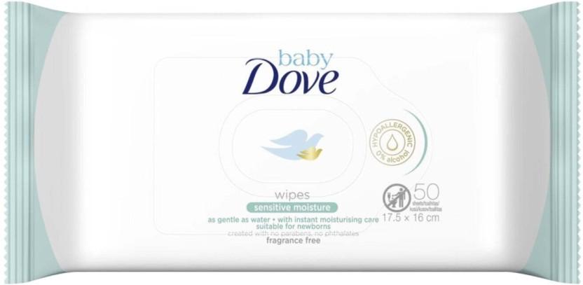 Dove Sensitive moisture (Pack of 12, 50 Wipes per Pack)