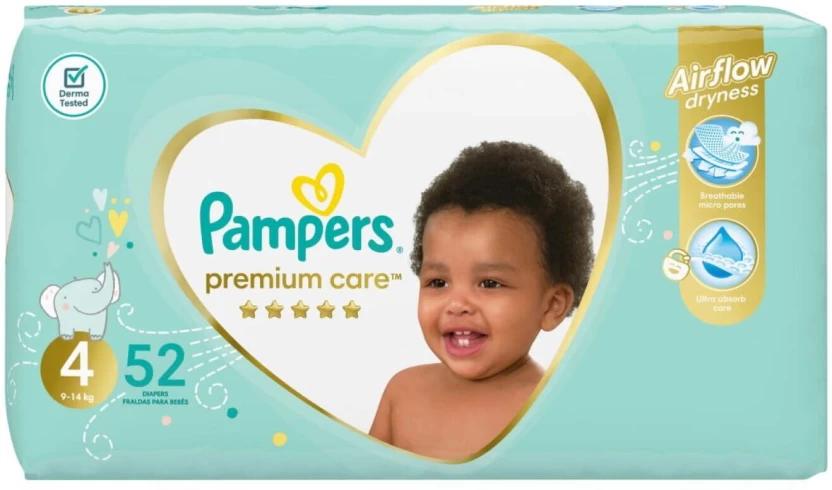 Pampers Premium Care Air Flow Dryness Tape Diapers - L (52 Pieces)