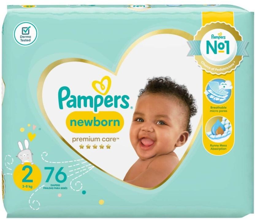 Pampers Premium Care Newborn Tape Diapers - S (76 Pieces)