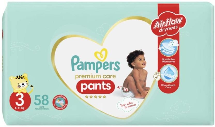 Pampers Premium Care Air Flow Dryness Pant Diapers - 3 (58 Pieces)