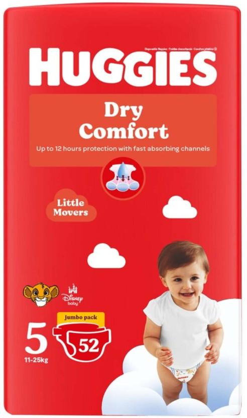Huggies Dry Comfort Jumbo Pack Tape Diapers - 5 (52 Pieces)