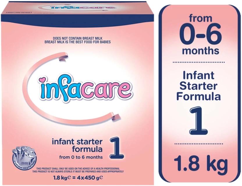 Infacare 1 Infant Starter Formula (6 x 1.8 kg, 0-6 Months)
