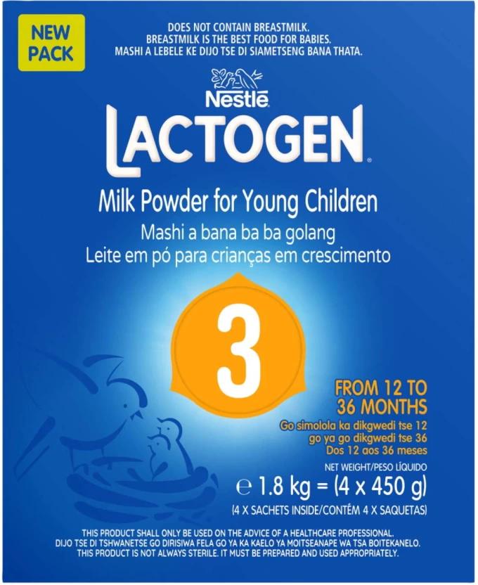 Nestle Lactogen Milk Powder For Young Children Stage 3 (6 x 1.8 kg, 12-36 Months)