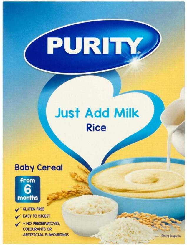 Purity Infant Cereal 1St Food Rice Cereal (200 g, Pack of 24, 6+ Months)