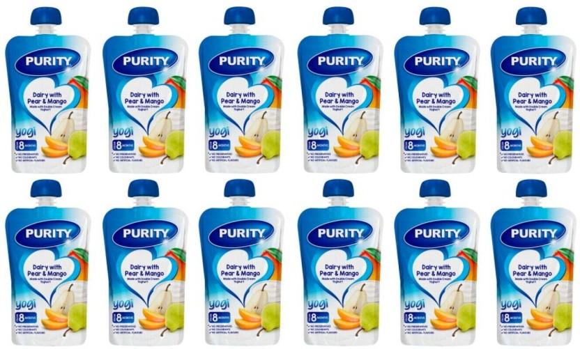 Purity Dairy with Pear & Mango Baby Food (12 x 110 ml, 6-12 Months)