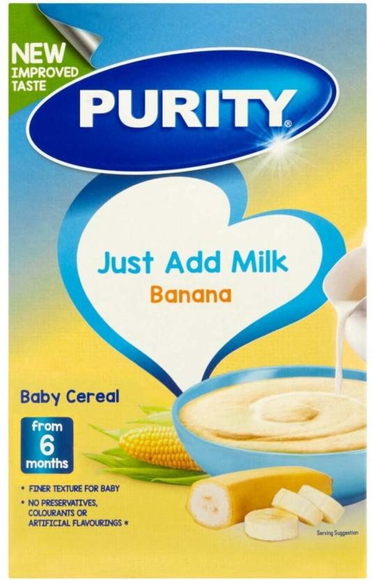 Purity Baby Cereal Banana Flavour Cereal (450 g, 6+ Months)
