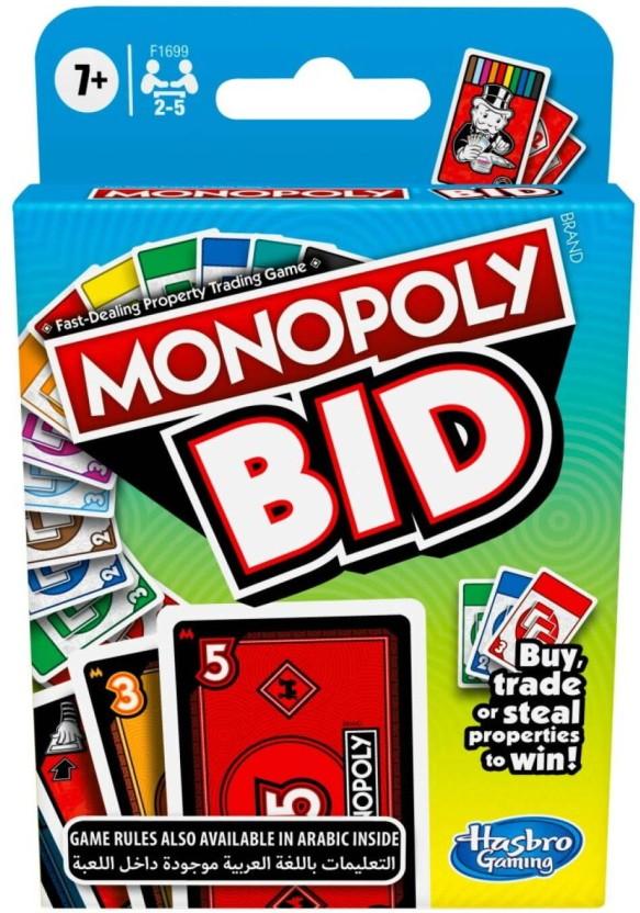 Monopoly Bid Acrylic Glass Curiosity Building Card Game (Multicolour)