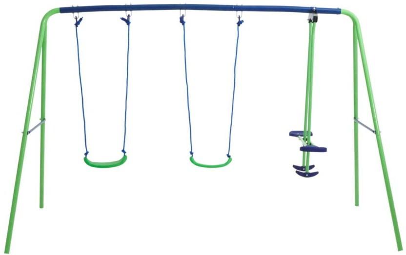 Bounceking Kids Double Swing and Glider Swings (Green)
