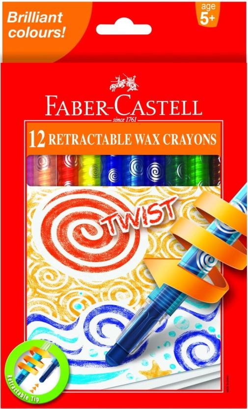 Faber-Castell Retractable Wax Crayons (Set of 12)
