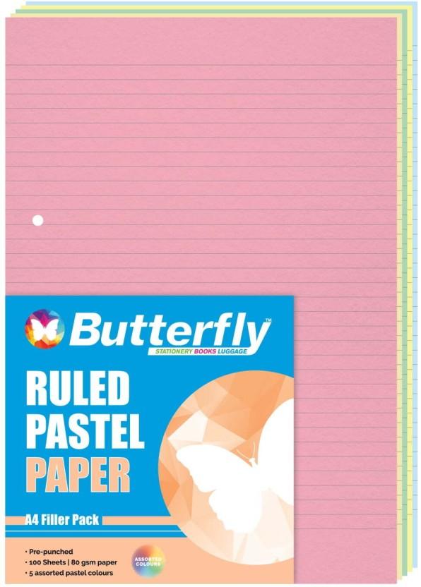 Butterfly A4 160 gsm Coloured Paper (Set of 1, Multicolour)
