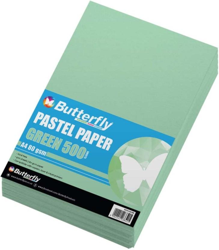 Butterfly A4 160 gsm Coloured Paper (Set of 1, Green)