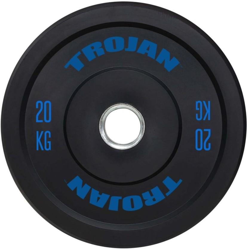 Trojan Rubber Bumper Plate Black Weight Plate (20500 g)