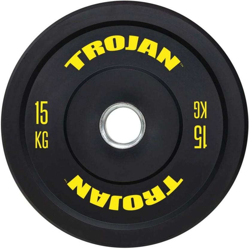 Trojan Rubber Bumper Plate Black Weight Plate (15500 g)