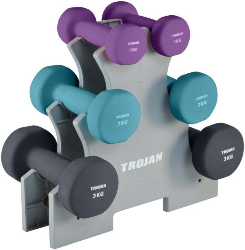 Trojan Neoprene Dumbbell Set Neoprene Dumbbells (12 kg)