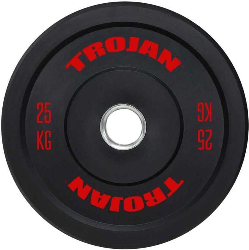 Trojan Rubber Bumper Plate Black Weight Plate (25500 g)