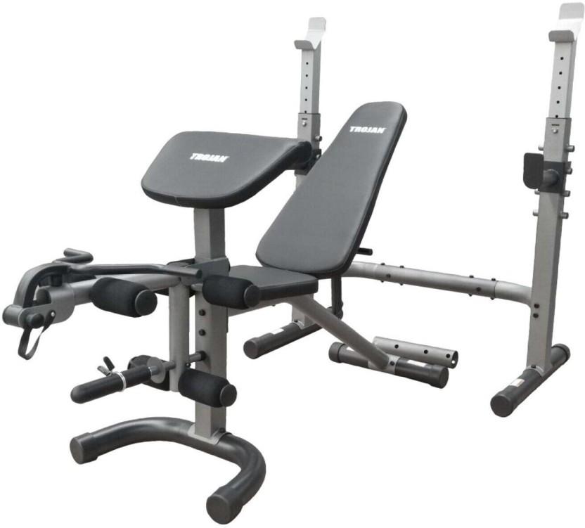 Trojan Pro Series Bench With Rack Multipurpose Fitness Bench